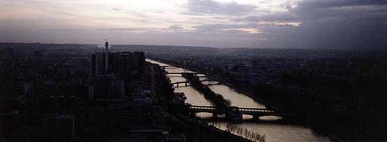 the Seine at sunset