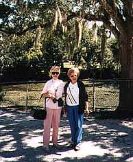 Grandma and Betty under the Spanish Moss