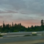 Sunset towards Seattle