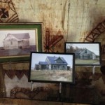 Schoolhouse, Clouston house and Bergstrom house in North Dakota