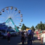 Teal Ferris Wheel at the Fair