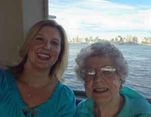 Britta and Grandma on the Argosy harbor cruise