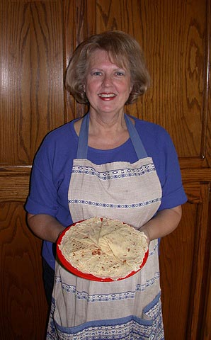 Proud Mom with her lefse